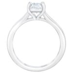 1.00ct Square Step Cut Diamond Solitaire Ring, Platinum - Image 3
