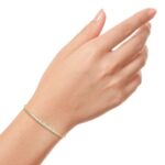 1.00ctw Round Brilliant Cut Diamond Bolo Bracelet, 14ct Yellow Gold - Image 2