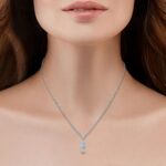 1.00ctw Round Brilliant Cut 3 Stone Diamond Pendant, 14ct White Gold - Image 2