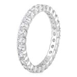 1.00ctw Round Brilliant Cut Claw Set Diamond Eternity Ring, 18ct White Gold in 6 Sizes - Image 4