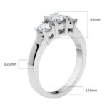 1.00ctw Round Brilliant Cut Diamond 3 Stone Ring, 18ct White Gold - Image 3