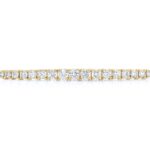 1.00ctw Round Brilliant Cut Diamond Bolo Bracelet, 14ct Yellow Gold - Image 3