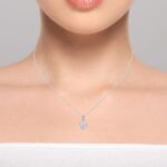 1.00ctw Round Brilliant Cut Diamond Daisy Pendant, 18ct White Gold - Image 2