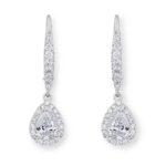 1.14ctw Pear Cut Diamond Halo Earrings, 18ct White Gold - Image 4