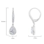 1.14ctw Pear Cut Diamond Halo Earrings, 18ct White Gold - Image 6