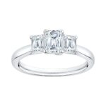 1.20ctw Emerald Cut Diamond 3 Stone Ring, Platinum