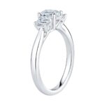 1.20ctw Emerald Cut Diamond 3 Stone Ring, Platinum - Image 4
