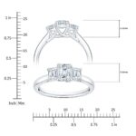1.20ctw Emerald Cut Diamond 3 Stone Ring, Platinum - Image 6
