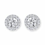 1.22ctw Round Brilliant Cut Diamond Earrings, 18ct White Gold - Image 4