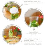 1.2L Fonte Glass Carafes Clear Water Wine Decanter Bottle with Lid - Image 2