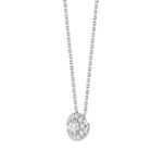 1.35ctw Round Brilliant Cut Diamond Halo Pendant, 14ct White Gold - Image 3