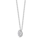 1.35ctw Round Brilliant Cut Diamond Halo Pendant, 14ct White Gold - Image 4