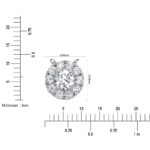 1.35ctw Round Brilliant Cut Diamond Halo Pendant, 14ct White Gold - Image 5