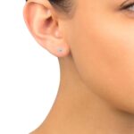 1.50ctw Round Brilliant Cut Diamond Stud Earrings, Platinum - Image 2