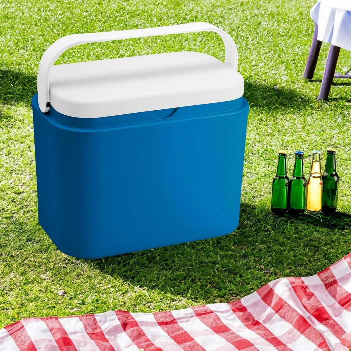1x 10L Cool Box Blue Small Insulated Camping Travel Picnic Food Cooler - Image 5