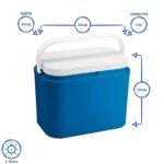 1x 10L Cool Box Blue Small Insulated Camping Travel Picnic Food Cooler - Image 3
