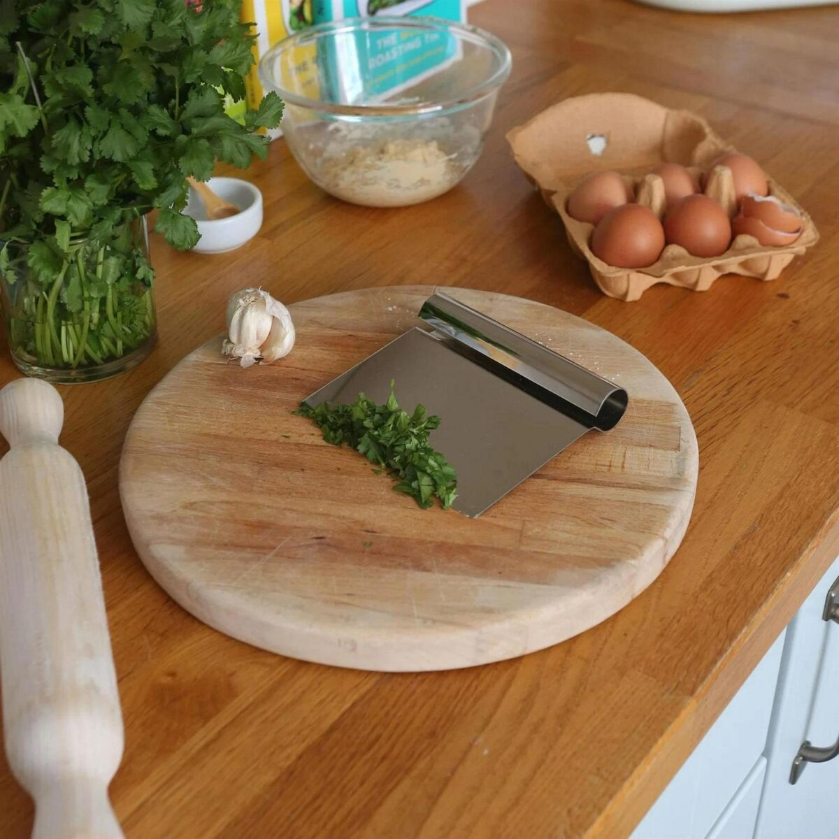 1x 13.5cm Stainless Steel Dough Scraper Baking Pastry Cake Pizza Bread Cutter - Image 7