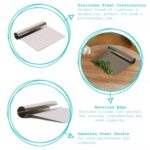 1x 13.5cm Stainless Steel Dough Scraper Baking Pastry Cake Pizza Bread Cutter - Image 2