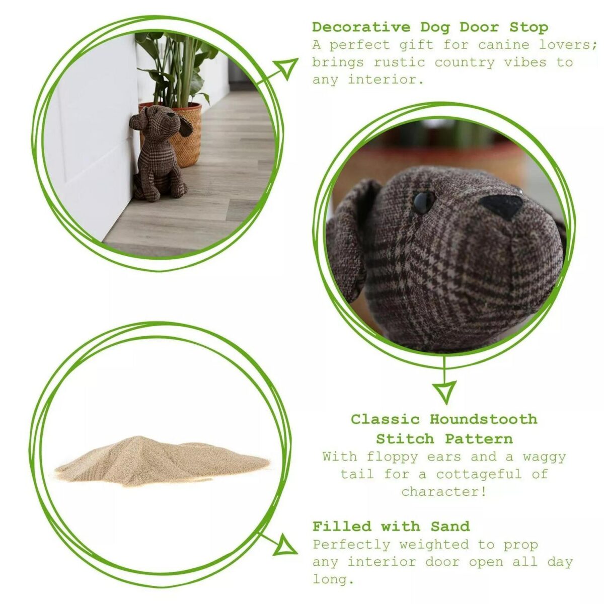 1x/2x Animal Door Stop Vintage Fabric Decorative Home Office Door Stop Stopper - Image 6