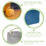 1x/2x Weighted Door Stop Velvet Cube Doorstop Heavy Fabric Door Stopper - Image 2