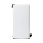 1x 30L Square Stainless Steel Kitchen Pedal Bin White Rubbish Waste Dustbin - Image 7