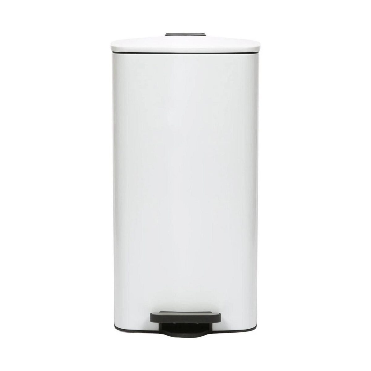 1x 30L Square Stainless Steel Kitchen Pedal Bin White Rubbish Waste Dustbin - Image 6