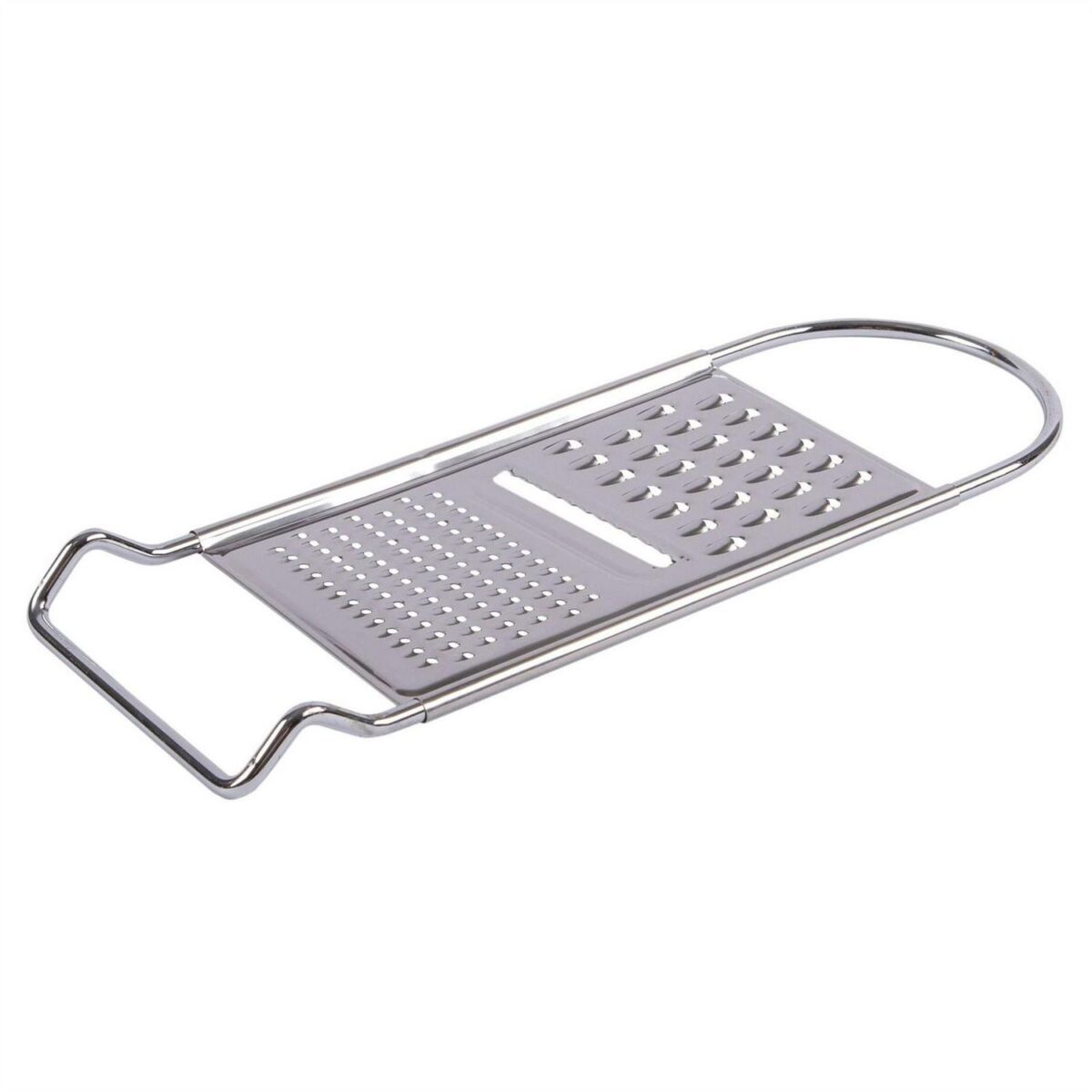1x 30cm x 11cm Stainless Steel 3-in-1 Flat Grater Hand Kitchen Cheese Zester - Image 1