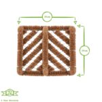 1x 35cm x 30cm Natural Coir Scraper Door Mat Non-Slip Outdoor Kitchen Rug - Image 3