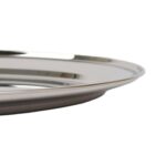 1x 40cm x 27cm Oval Stainless Steel Serving Platter Food Snack Tray Dish Plate - Image 4