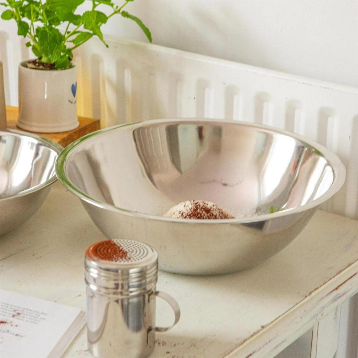 1x 5.5L Stainless Steel Mixing Bowl Deep Kitchen Baking Cooking Salad Bowls - Image 4