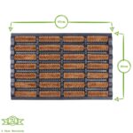 1x 60cm x 40cm Heavy Duty Rubber Coir Scraper Door Mat Non-Slip Outdoor - Image 3