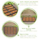 1x 60cm x 40cm Heavy Duty Rubber Coir Scraper Door Mat Non-Slip Outdoor - Image 2