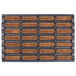 1x 60cm x 40cm Heavy Duty Rubber Coir Scraper Door Mat Non-Slip Outdoor