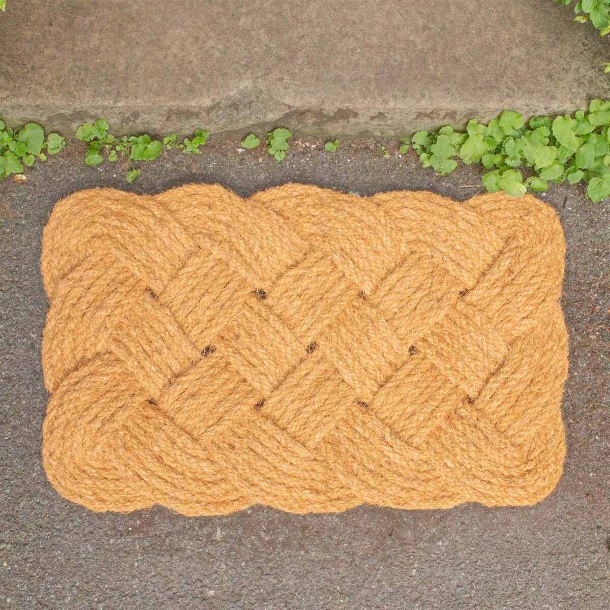 1x 68cm x 43cm Natural Coir Knotted Door Mat Non-Slip Indoor Kitchen Rug - Image 6