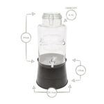 1x 8.7L Glass Drinks Dispenser with Tap and Black Bucket Stand Cold Water Jug - Image 3