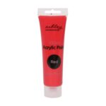 1x Acrylic Paint 100ml Red Premium Artists Canvas Wood Ceramic Tube Paints