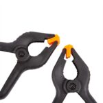 1x Black 152mm Heavy-Duty Spring Clamp Plastic Wood Grip Woodwork Clamp Clips - Image 2