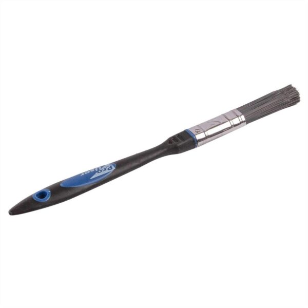 1x Black 1.5cm Plastic No Bristle Loss DIY Paint Brush Wood Fence Brushes