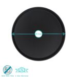 1x Black 45.5cm Round Non-Slip Serving Tray Plastic Food Tea Dinner Trays - Image 3