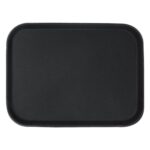 1x Black 51cm x 38cm Rectangle Non-Slip Serving Tray Plastic Food Tea Trays
