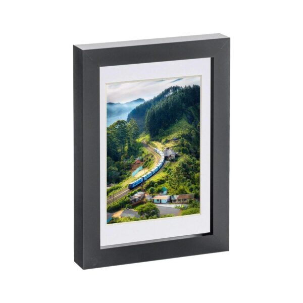 1x Black 5  x 7  Photo Frame with White 4  x 6  Mount Picture Wall Décor