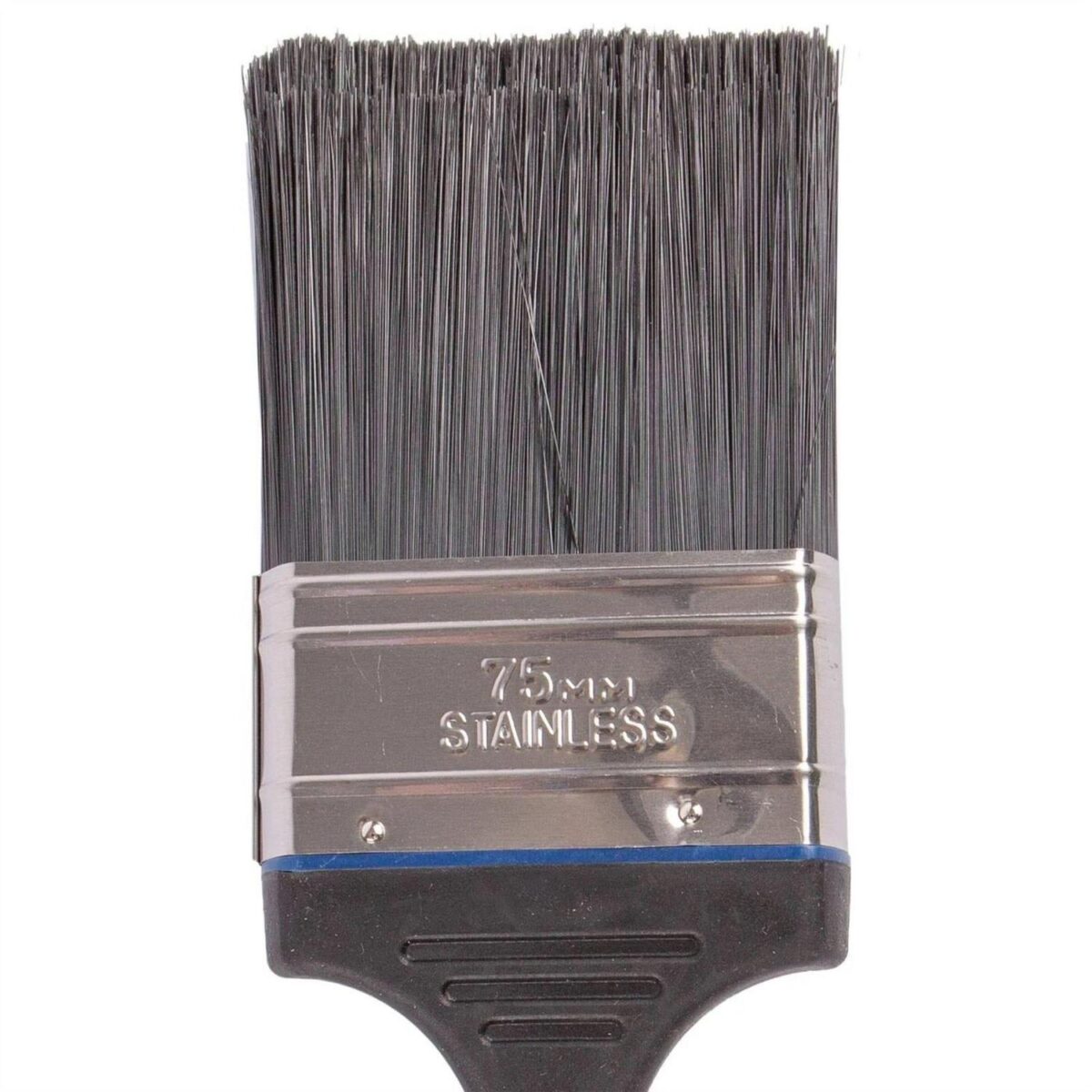 1x Black 7.5cm Plastic No Bristle Loss DIY Paint Brush Wood Fence Brushes - Image 2