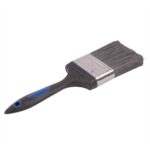 1x Black 7.5cm Plastic No Bristle Loss DIY Paint Brush Wood Fence Brushes