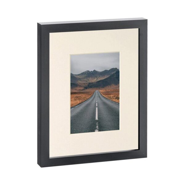 1x Black 8  x 10  Photo Frame with Ivory 4  x 6  Mount Picture Wall Décor