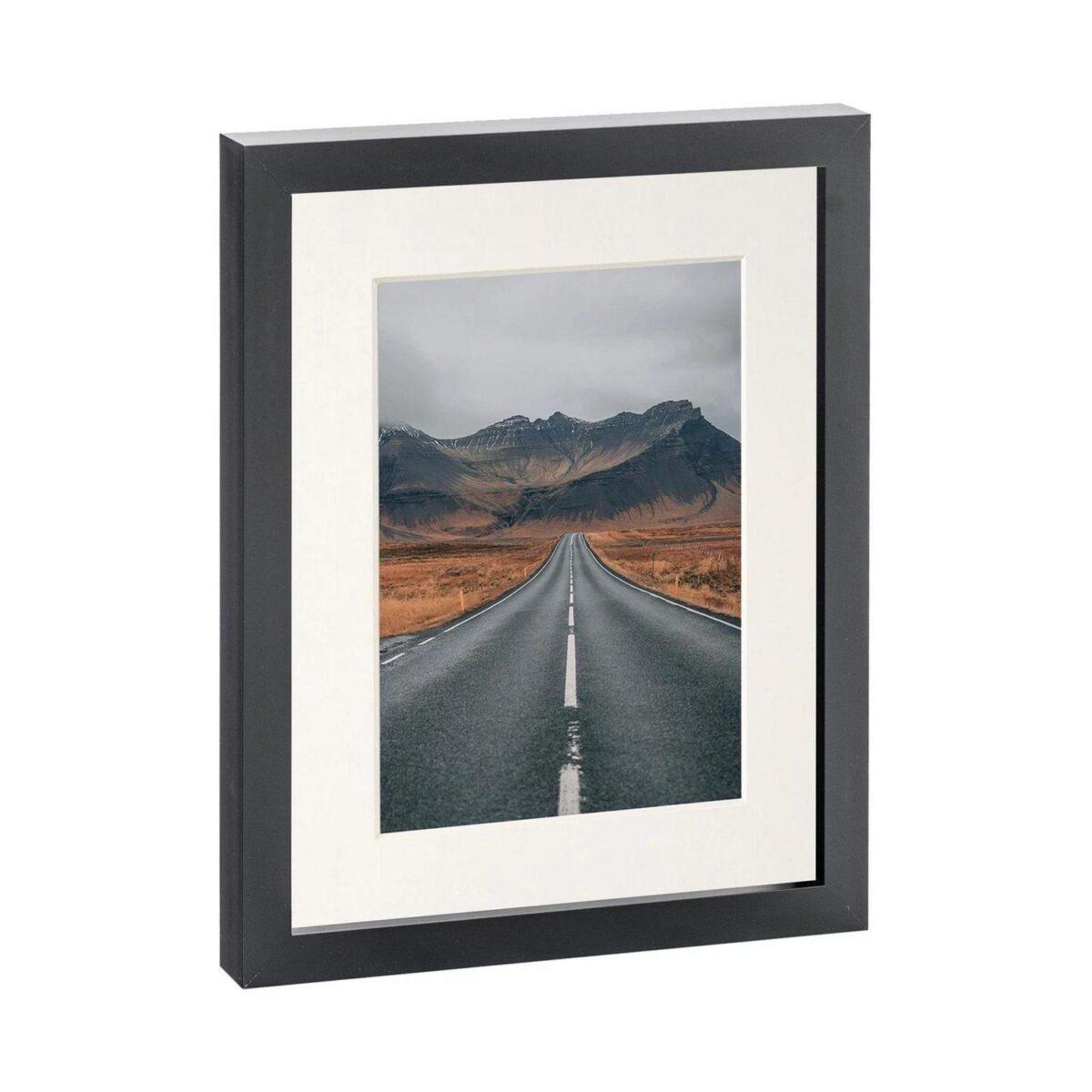 1x Black 8  x 10  Photo Frame with Ivory 5  x 7  Mount Picture Wall Décor - Image 1