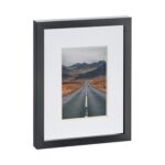 1x Black 8 x 10 Photo Frame with White 4 x 6 Mount Picture Wall Décor