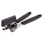 1x Black Deluxe Metal Can Opener Manual Kitchen Tin Bottle Jar Lid Remover Tool