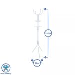 1x Black Free-Standing Steel Coat Rack Clothes Hat Umbrella Hanger Tree Stand - Image 3