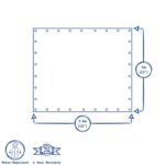 1x Blue 10ft x 12ft Waterproof Tarpaulin Heavy-Duty Ground Sheet Cover Tarp - Image 2