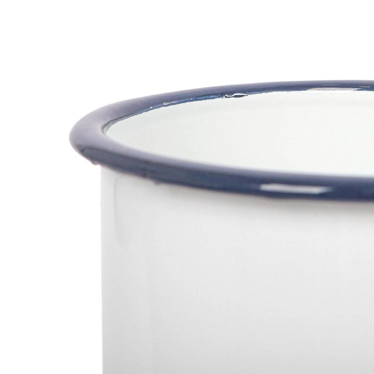 1x Blue 15.5cm White Enamel Utensil Holder Kitchen Cutlery Spoon Storage Rack - Image 4